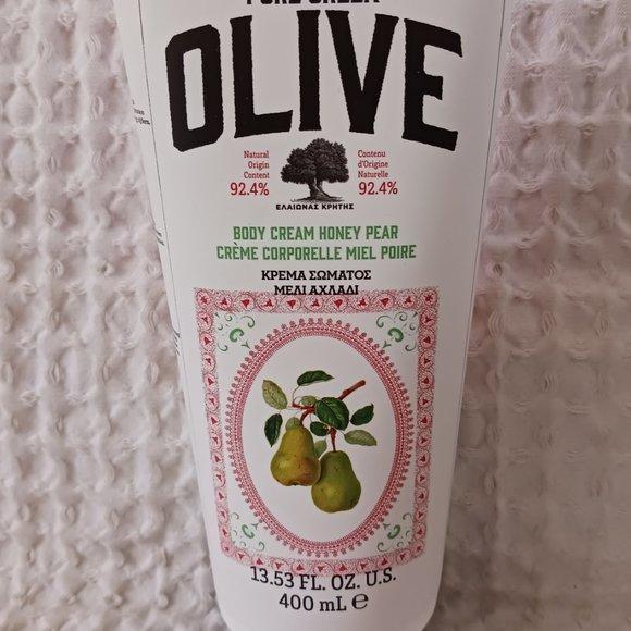 KORRES Pure Greek OLIVE Body Cream HONEY PEAR Lotion 13.53oz Jumbo Size … - Picture 10 of 10